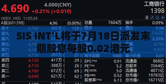 SIS INT‘L将于7月18日派发末期股息每股0.02港元
